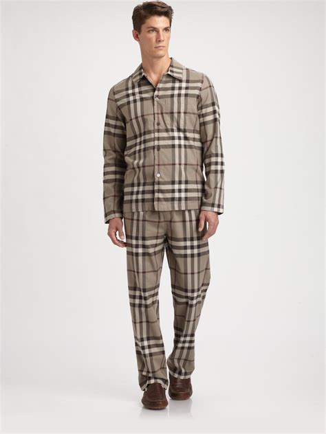 burberry men pajama shirt contrast|Designer Menswear .